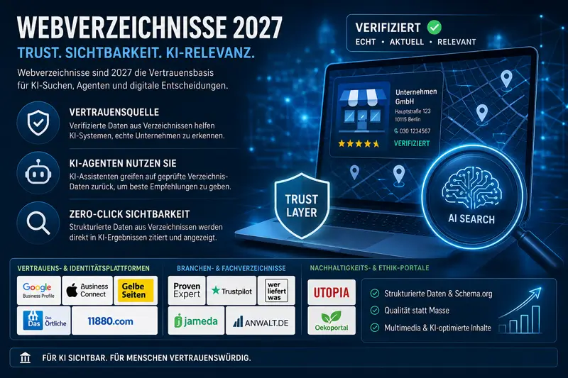 Webverzeichnisse 2027: Warum KI-Suchen Trust-Daten brauchen