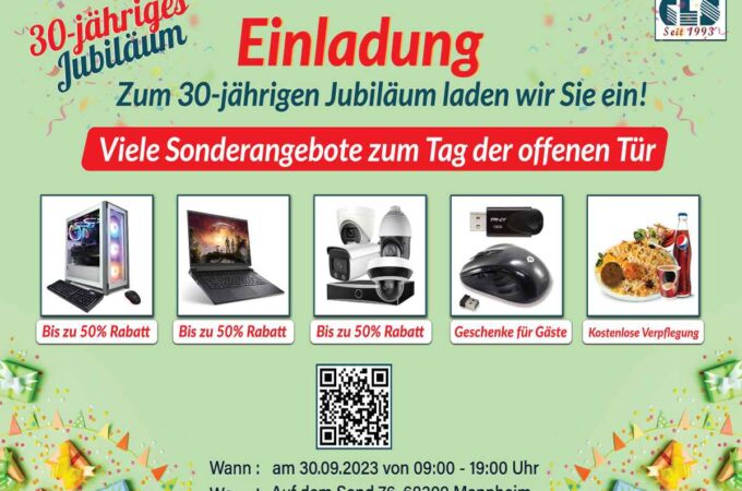 CLS feiert das 30 jährige Jubiläum mit fantastischen Angeboten